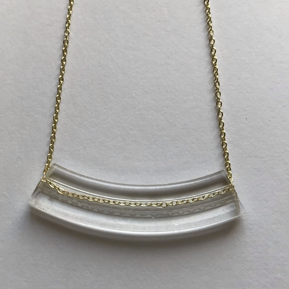 repurposed glass bar necklace